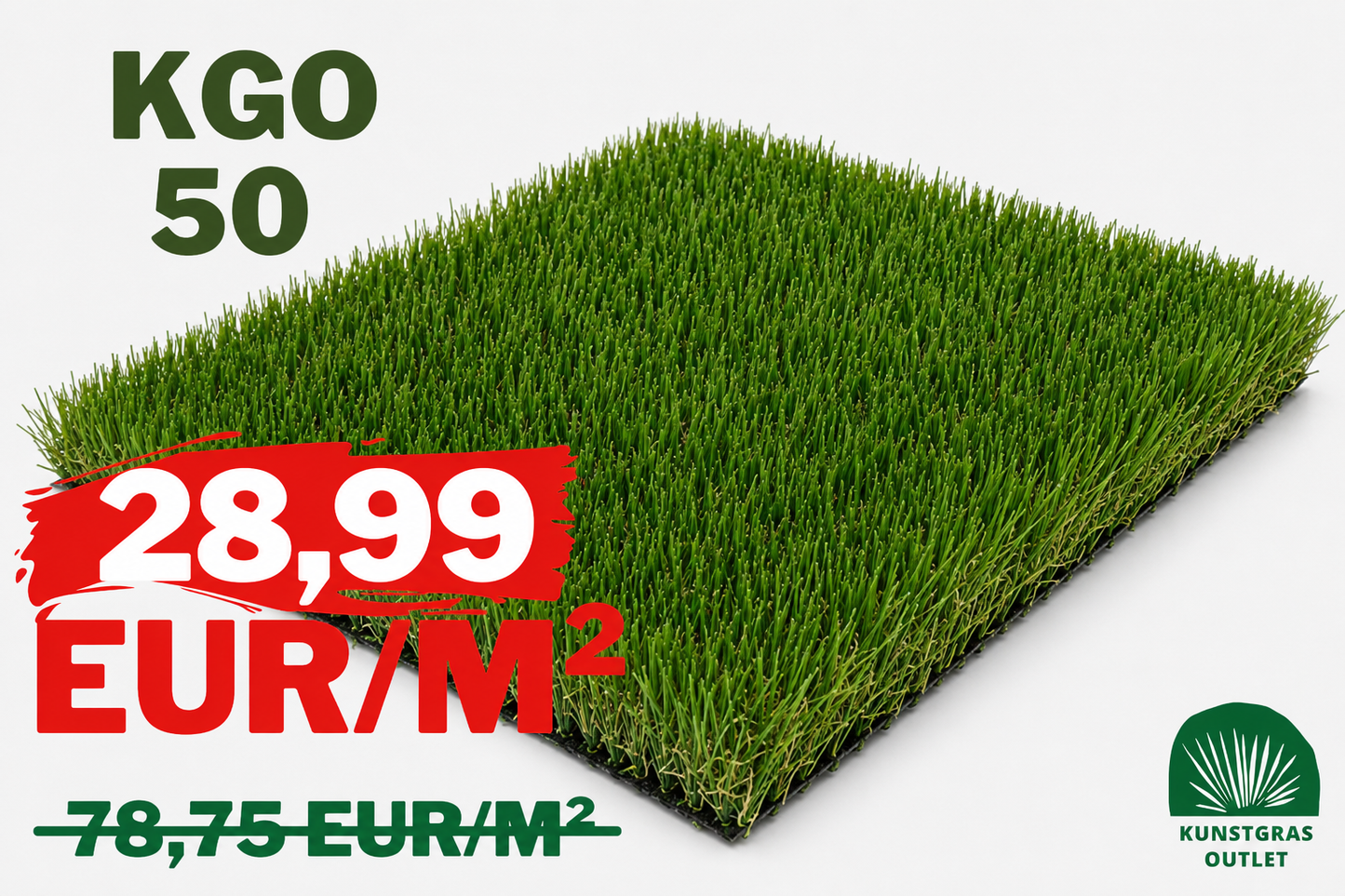 KGO50 - 50MM NATURAL SOFTTOUCH KUNSTGRAS / A+ KWALITEIT